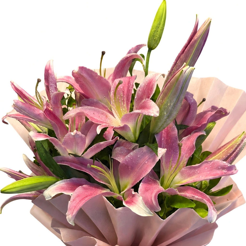 Oriental Pink Lily Bouquet