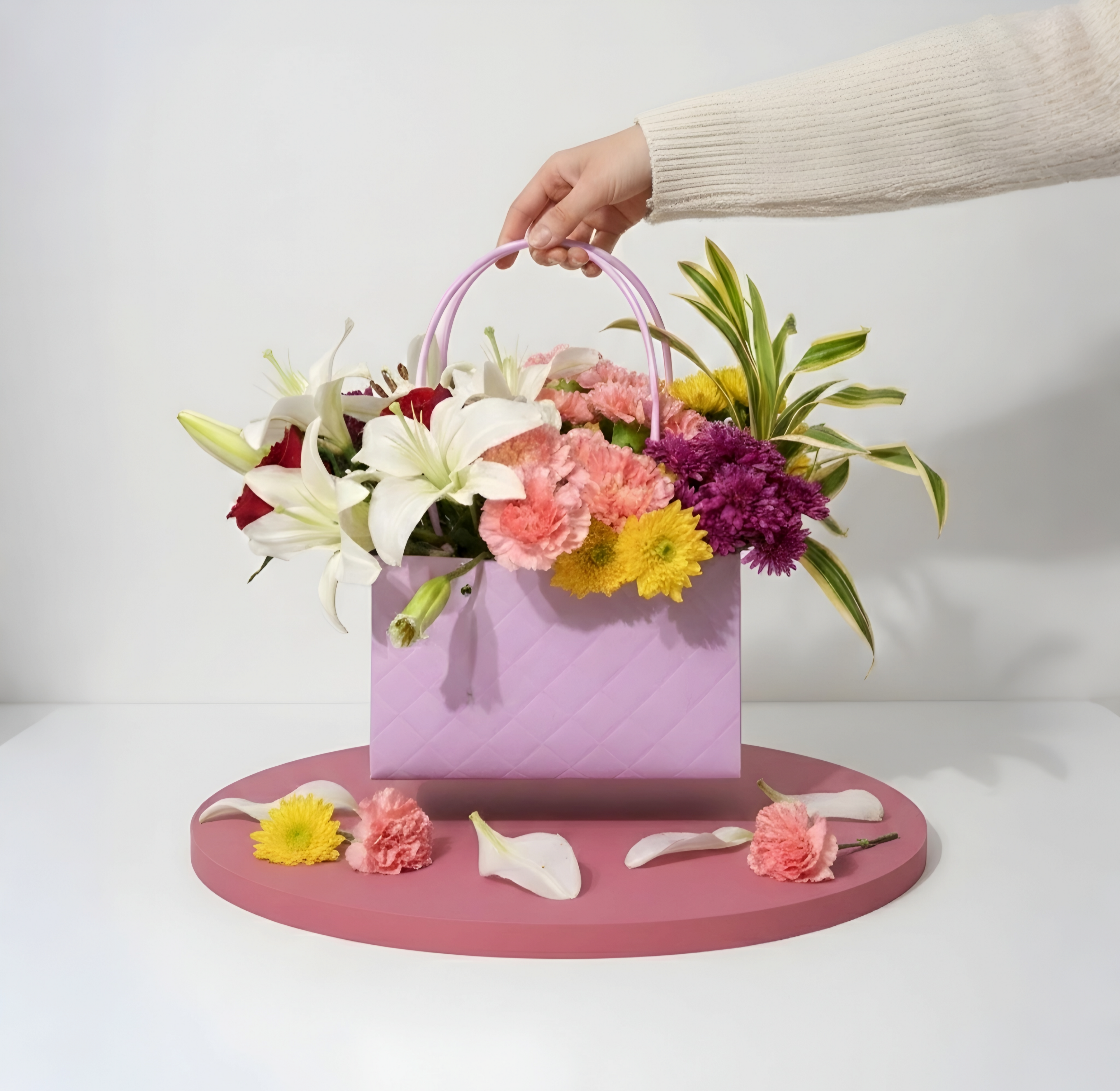 Elegant Mixed Flower Basket