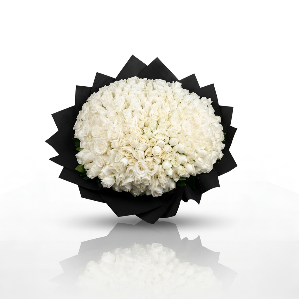500 White Roses Bouquet