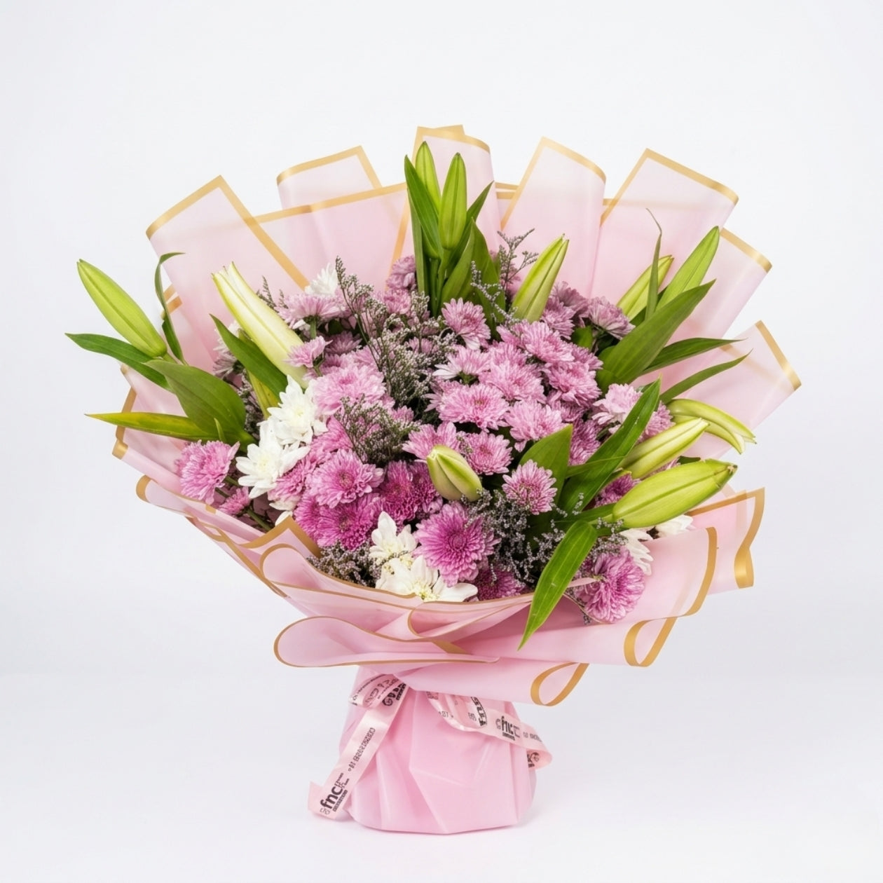 Pink Chrysanthemum & Lily Bouquet