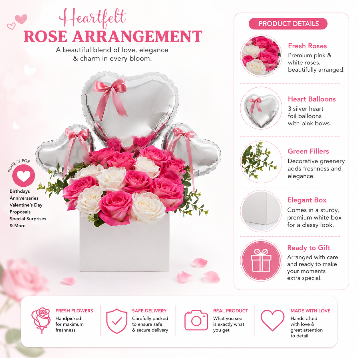 Heart Balloon Arrangement