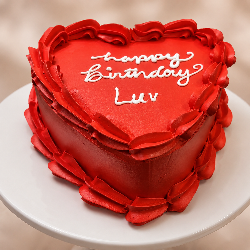 Crimson Heart Cake