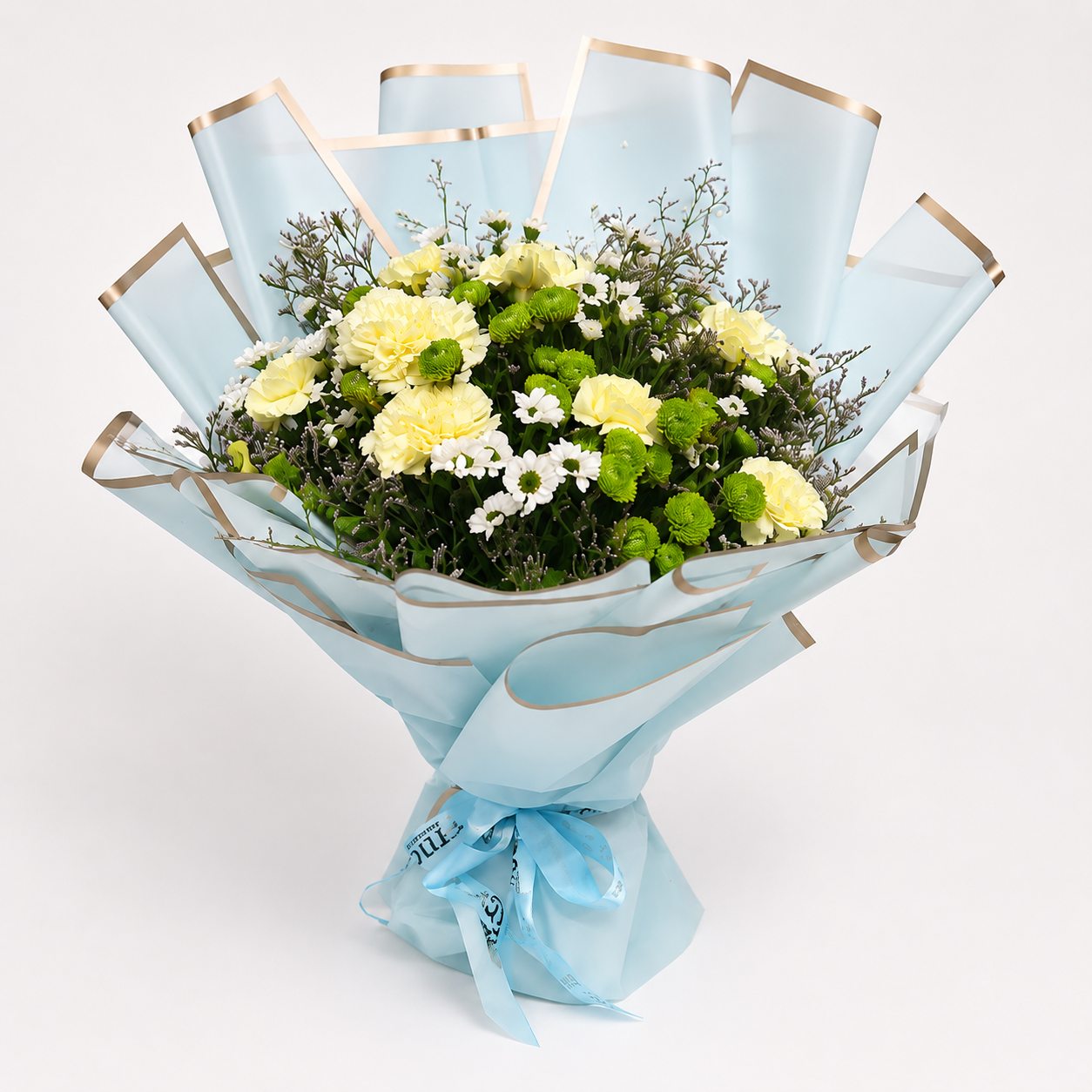 Serene Pastel Blue Bouquet