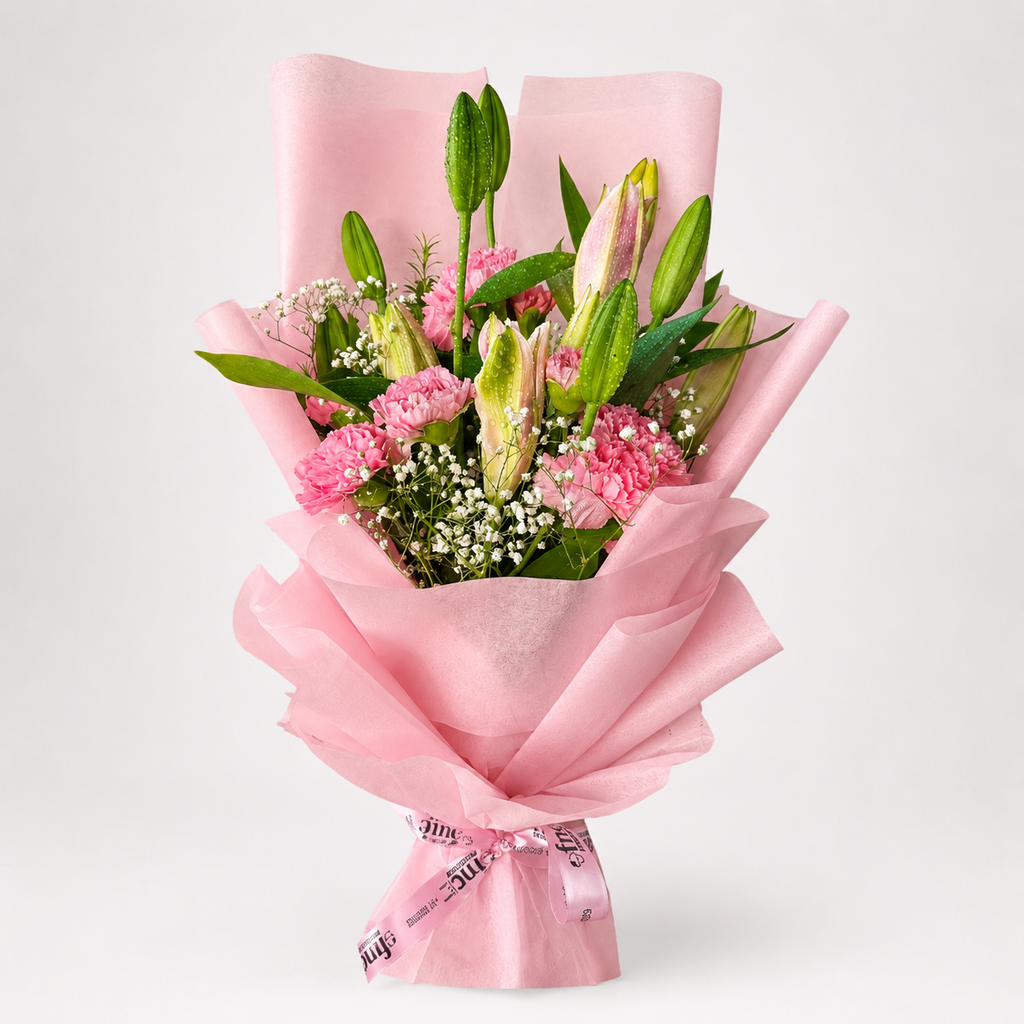Pink Lily & Carnation Bouquet