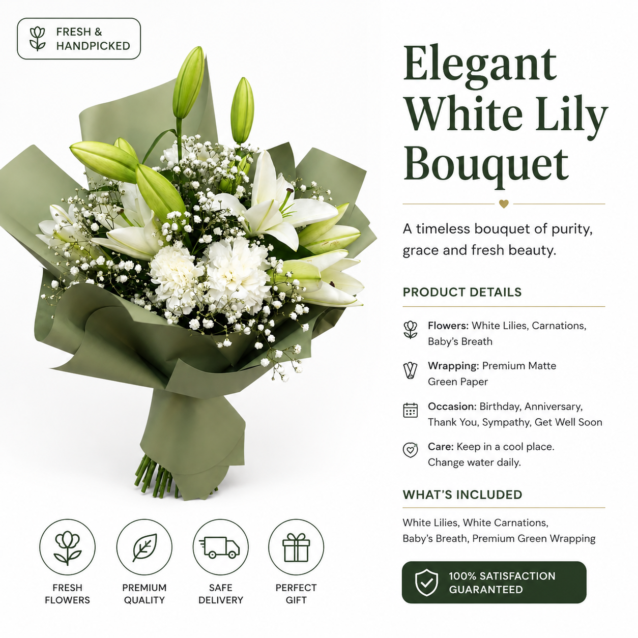 White Lily Bouquet