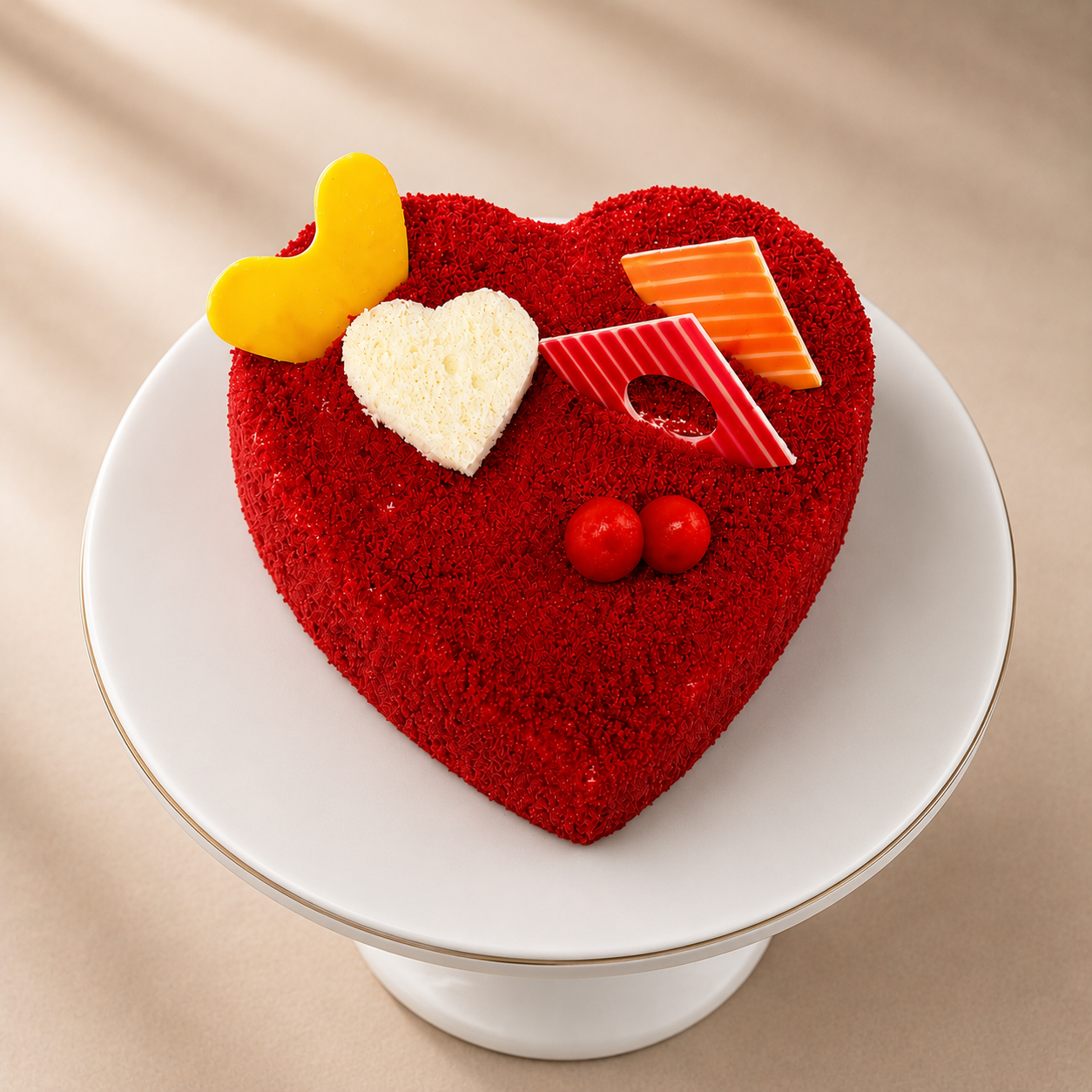 Red Velvet Heart Cake